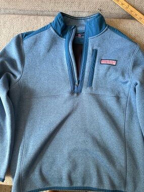 Vineyard Vines Medium Blue Quarter-Zip Pullover